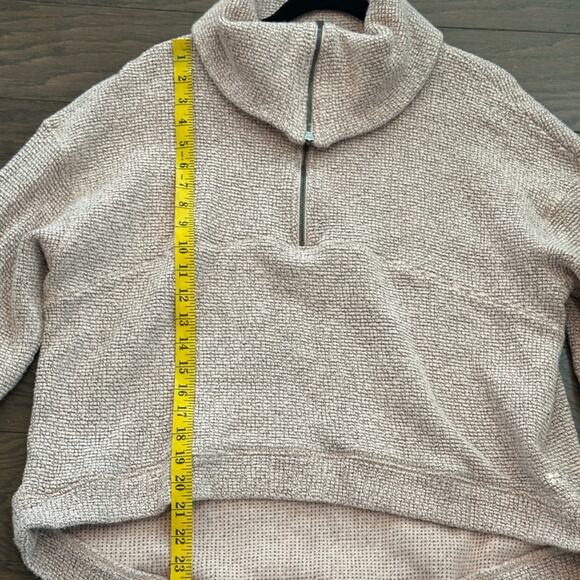 Sweaty Betty Restful Bouclé Half Zip Pullover - Pink / Gray Size 8 - Picture 3 of 8